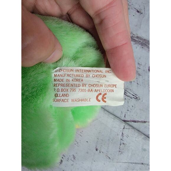 VTG 8" Mouse Plush Multi Color Ears Paws Pink Yellow Green Stuffed - Picture 7 of 9